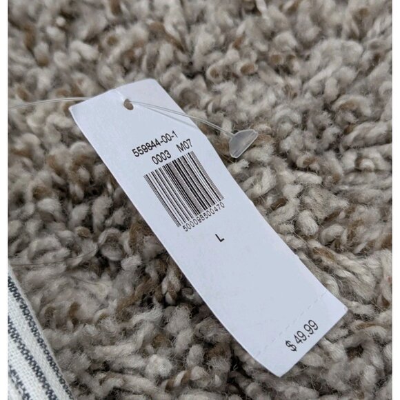 NEW Old Navy Pants Womens Large Wide Leg Stripe White Black High Rise Linen - Picture 4 of 9